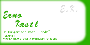 erno kastl business card